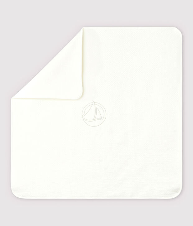 Baby-Decke aus Doppeljersey aus Bio-Baumwolle weiss