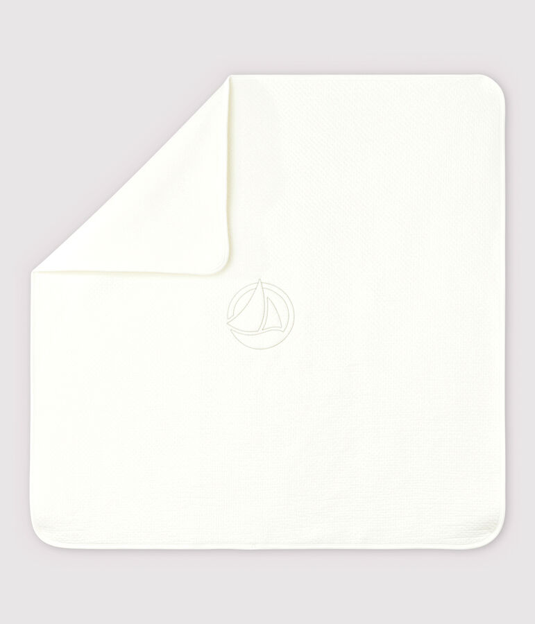 Baby-Decke aus Doppeljersey aus Bio-Baumwolle weiss