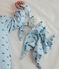 Baby-Kuscheltier aus bedruckter Baumwolle blau TOUDOU/ ALASKA
