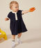 Kurzärmeliges Baby-Kleid aus Baumwolle blau SMOKING