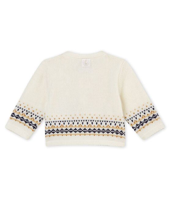 Baby Jungen Strickjacke mit Jacquard-Motiv weiss MARSHMALLOW