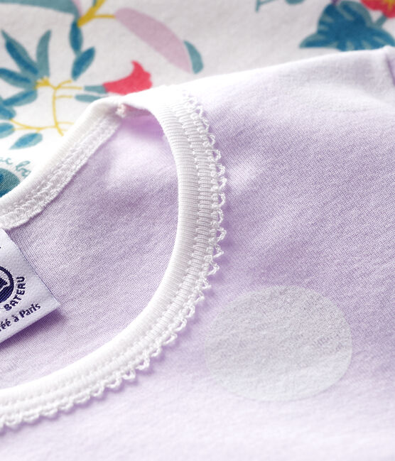 2er-Set Kinder-Kurzpyjamas aus Baumwolle mit Punkten/Dschungelmotiv für Mädchen variante 1