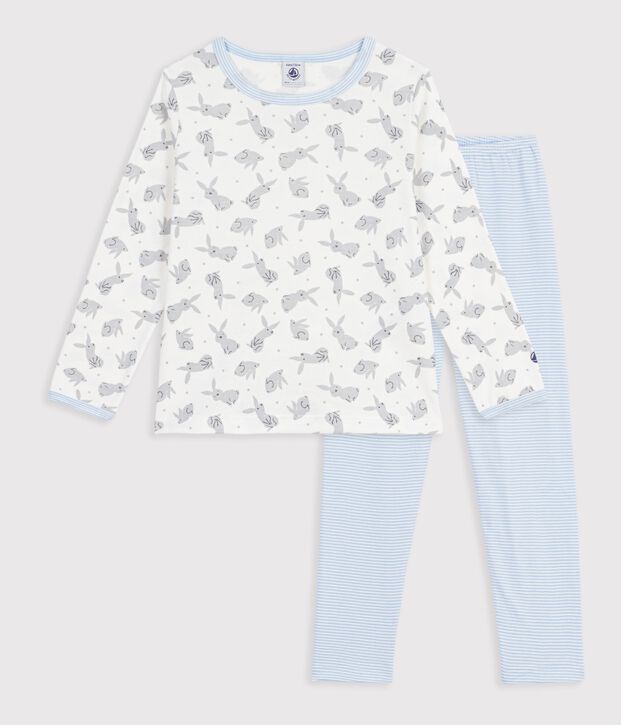 Pyjama  en velours grau/vielfarbig