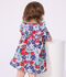 Kurz&auml;rmeliges Babykleid aus Baumwolle und dazu passender Bloomer mit Blumenmuster weiss/vielfarbig