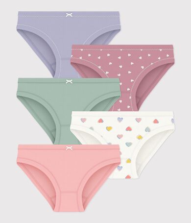 Set Kinder-Slips aus Baumwolle mit Herzmotiv