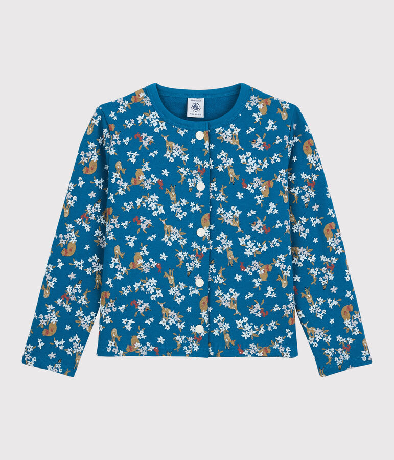 Kinder-Cardigan aus Molton f&uuml;r M&auml;dchen MALLARD/ MULTICO
