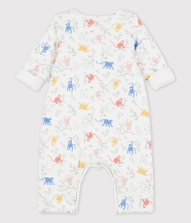 Langer Baby-Overall aus Bio-Doppeljersey mit print weiss/vielfarbig