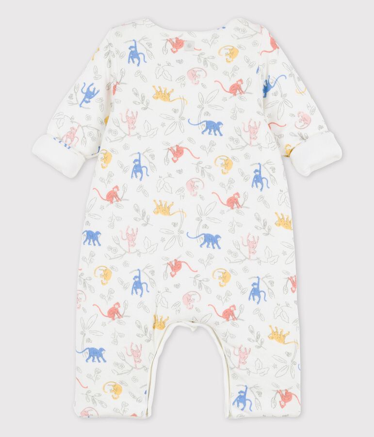 Langer Baby-Overall aus Bio-Doppeljersey mit print weiss/vielfarbig