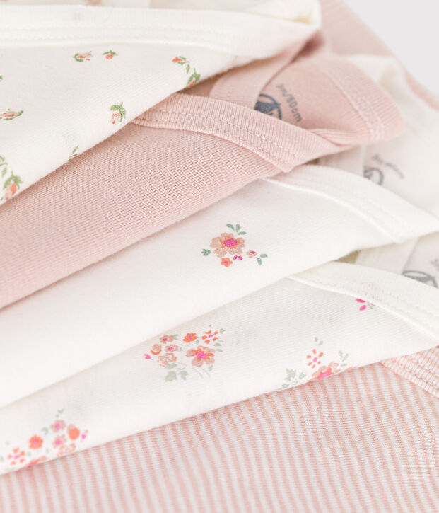 5er-Set lang&auml;rmelige Wickelbodys aus Baumwolle vielfarbig