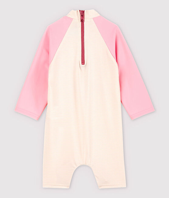 Baby-Badekombination mit UV-Schutz aus recyelten Materialien rosa MINOIS/weiss MARSHMALLOW