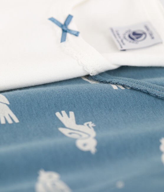2er-Set kurzärmelige T-Shirts aus Baumwolle mit Vogelmotiv für Mädchen variante 1
