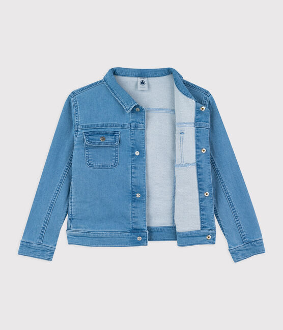 Kinder-Denim-Jacke Mädchen - Jungen blau DENIM CLAIR