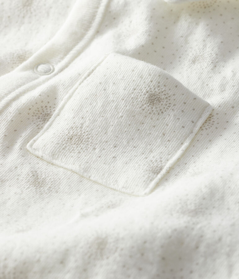 Kombi-Overall aus Doppeljersey f&uuml;r Babys weiss MARSHMALLOW/weiss MULTICO