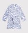Kinder-Bademantel aus gemustertem Fleece blau/vielfarbig