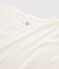 Einfarbiges T-Shirt aus Baumwolle/Leinen Damen weiss MARSHMALLOW