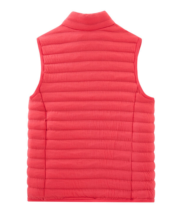 &Auml;rmellose Daunenjacke aus Doppeljersey f&uuml;r Damen rot