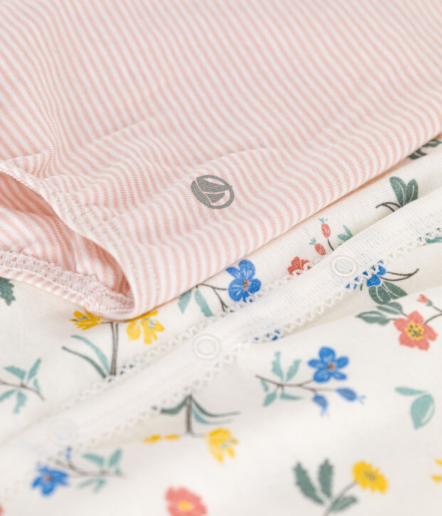 Baby-Kurzoveralls aus Baumwolle im 2er-Set vielfarbig