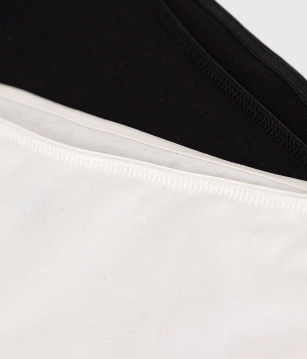 Set aus 2 einfarbigen Damen-Shortys aus Baumwolle und Elastan vielfarbig