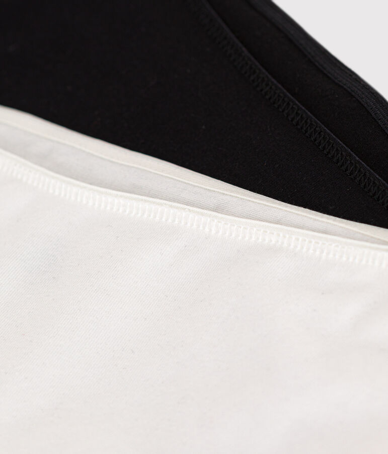 Set aus 2 einfarbigen Damen-Shortys aus Baumwolle und Elastan vielfarbig