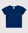 Einfarbiges kurzärmeliges T-Shirt aus Jersey blau MEDIEVAL