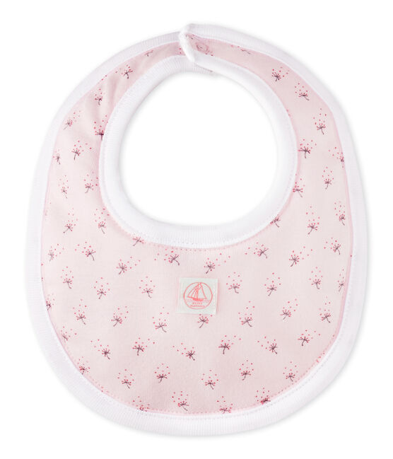 Bedrucktes Unisex-Baby-Lätzchen rosa VIENNE/weiss MULTICO