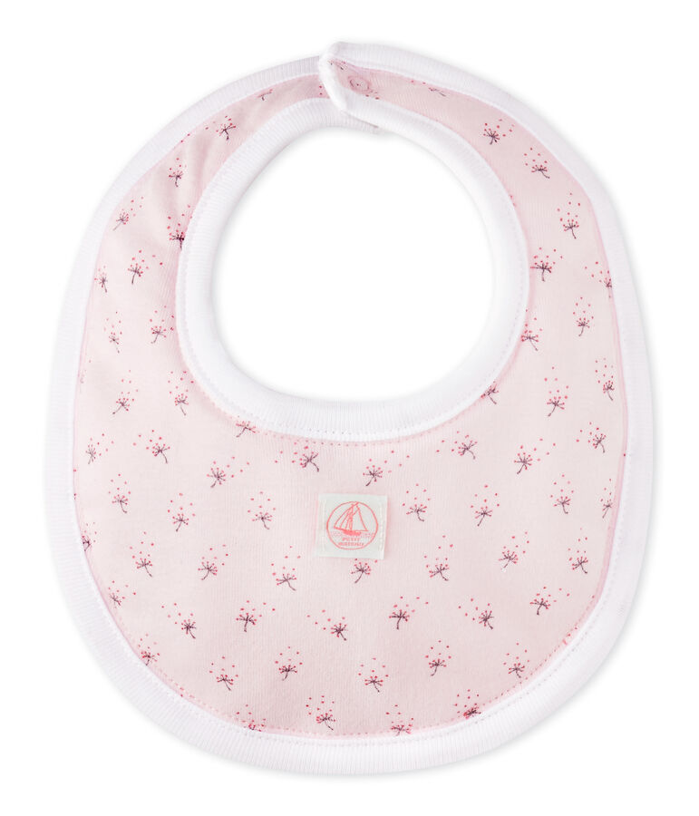 Bedrucktes Unisex-Baby-L&auml;tzchen rosa VIENNE/weiss MULTICO