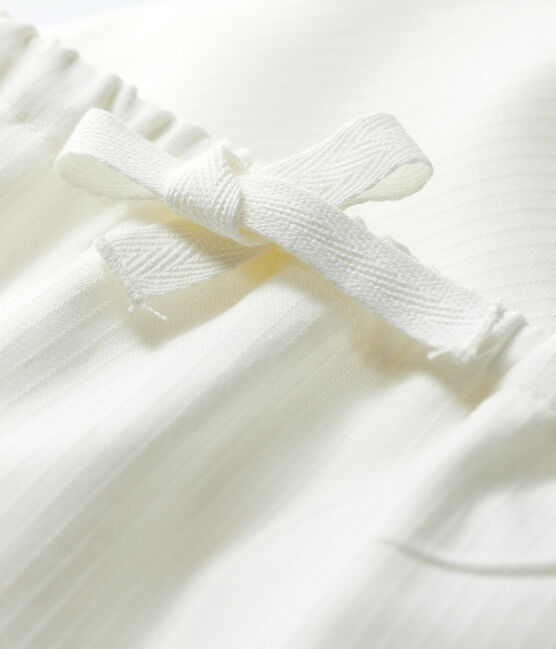 Baby-Hose aus Bio-Baumwoll-Popeline in Weiß weiss MARSHMALLOW