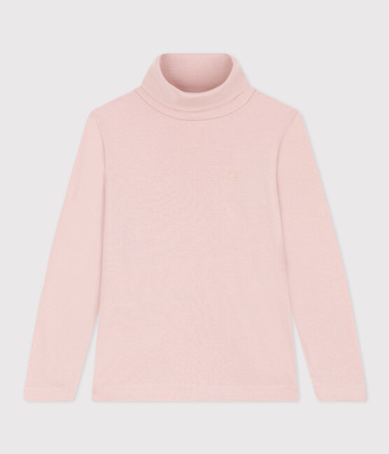 Kinder-Rollkragenshirt aus Baumwolle für Mädchen und Jungen rosa SALINE