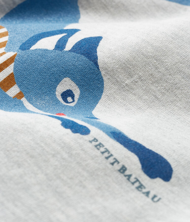 Lang&auml;rmeliges Baby-T-Shirt f&uuml;r Jungen grau BELUGA CHINE CN