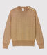 Marinepullover aus goldfarbener Baumwolle für Damen