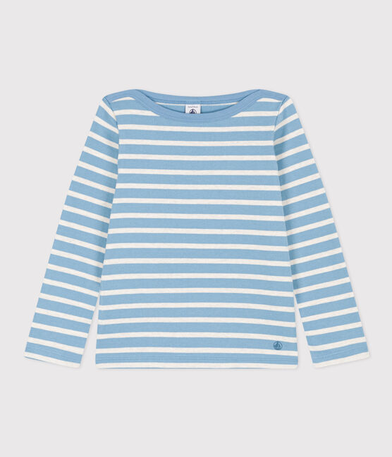 Kinder-Matrosenshirt aus Baumwolle für Mädchen AZUL/ MONTELIMAR