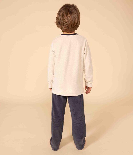 Kinderpyjama aus Nicki blau SMOKING/weiss MULTICO