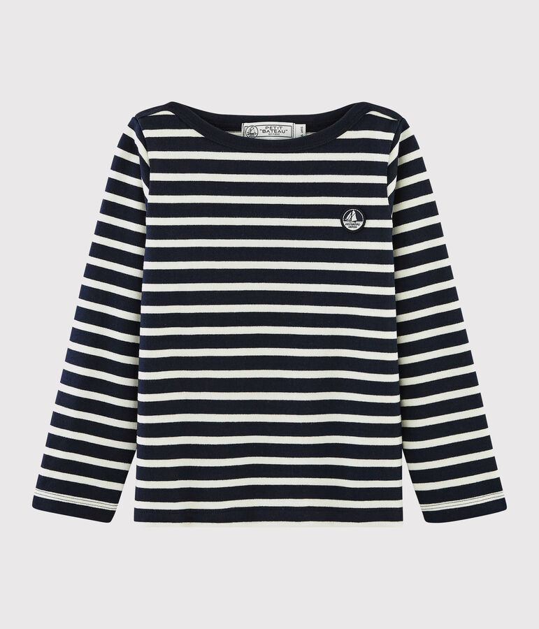 Kinder-Marineshirt aus Jersey M&auml;dchen - Jungen blau/weiss