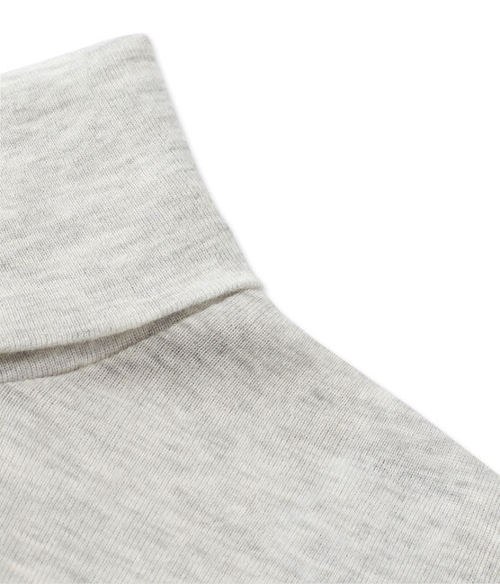 Damen-Unterziehpullover aus leichter Baumwolle grau BELUGA CHINE