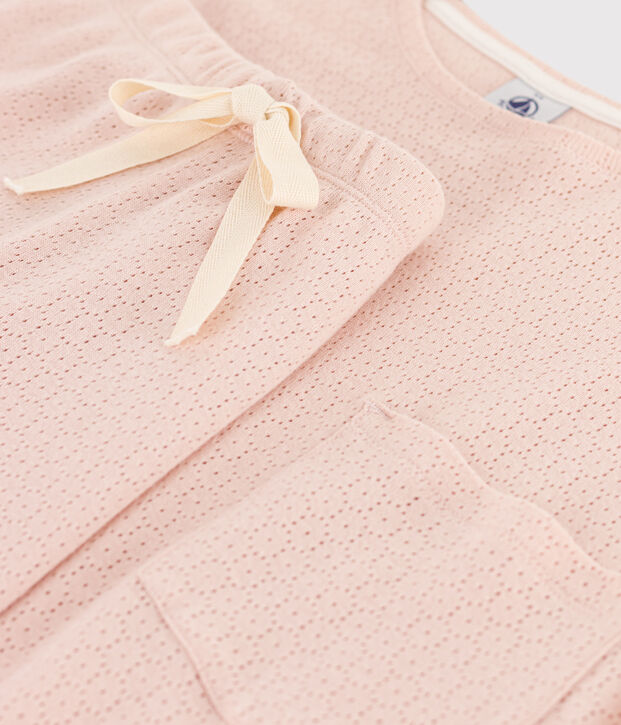 Kurzpyjama aus Baumwolle f&uuml;r Damen rosa