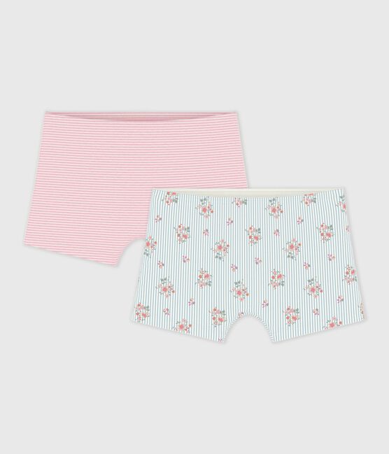 Set lange Kinder-Shortys aus Baumwolle mit Blumenmuster variante 1