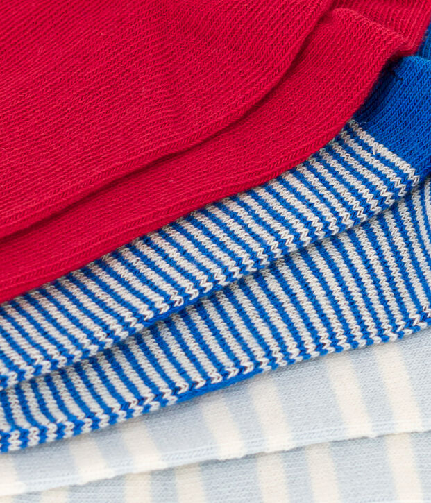 3er-Set gestreifte Kindersocken aus Baumwolljersey vielfarbig