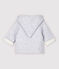 Baby-Kapuzen-Jacke aus gestepptem Doppeljersey aus Bio-Baumwolle in Grau grau POUSSIERE CHINE