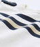 Kurzer Baby-Jungen-Einteiler weiss MARSHMALLOW/weiss MULTICO