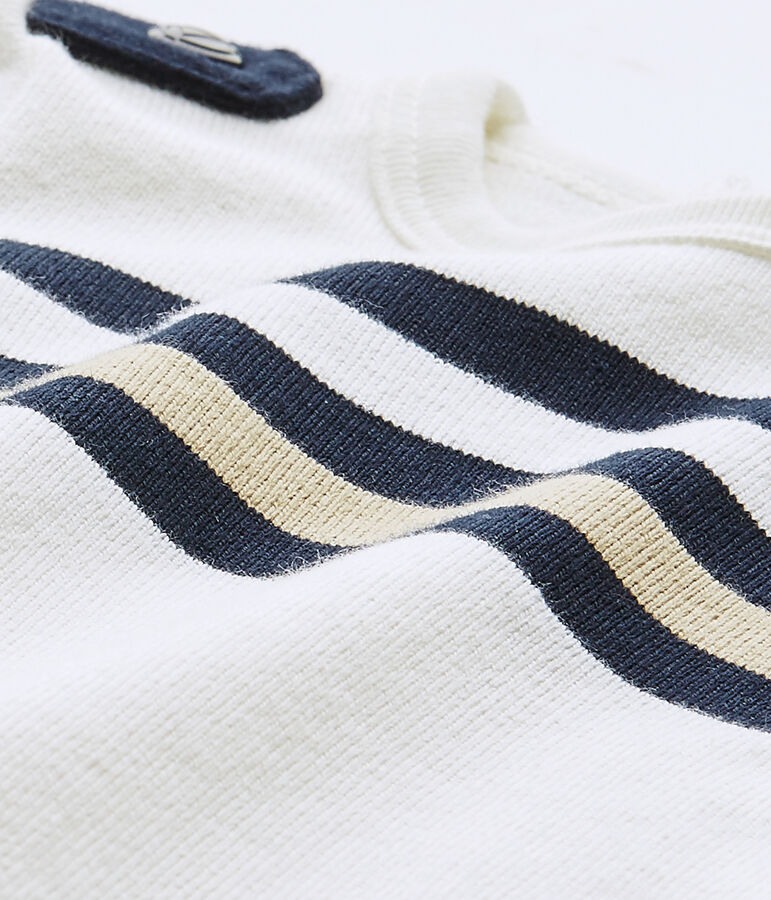 Kurzer Baby-Jungen-Einteiler weiss/vielfarbig