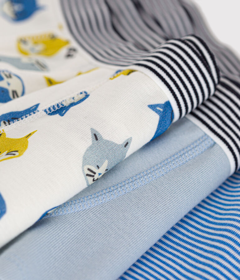 3er-Set Kinder-Boxershorts mit Katzenmotiv aus Baumwolle vielfarbig