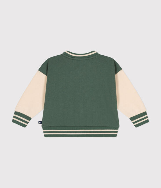 Baby-CollegeJacke aus Molton. grün CROCO/ AVALANCHE