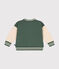 Baby-CollegeJacke aus Molton. grün CROCO/ AVALANCHE