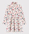 Langärmeliges Kinderkleid für Mädchen weiss MARSHMALLOW/weiss MULTICO
