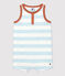 Gestreifter Baby-Kurzoverall aus Jersey PLEINAIR/ MARSHMALLOW