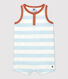 Gestreifter Baby-Kurzoverall aus Jersey