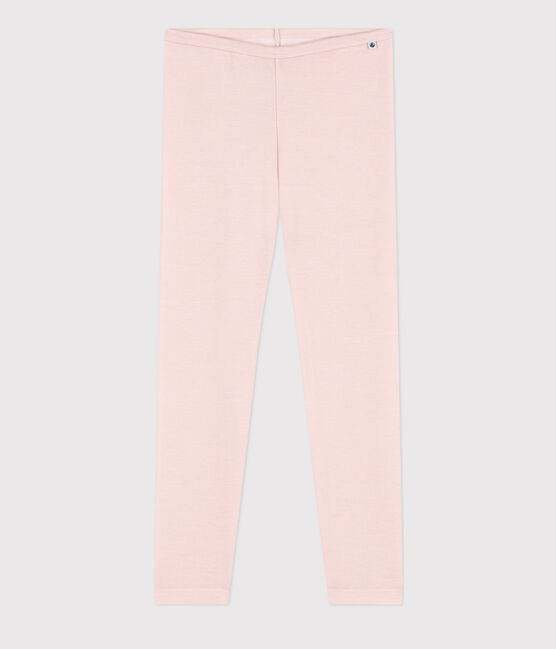Kinder-Leggings aus Wolle und Baumwolle rosa SALINE