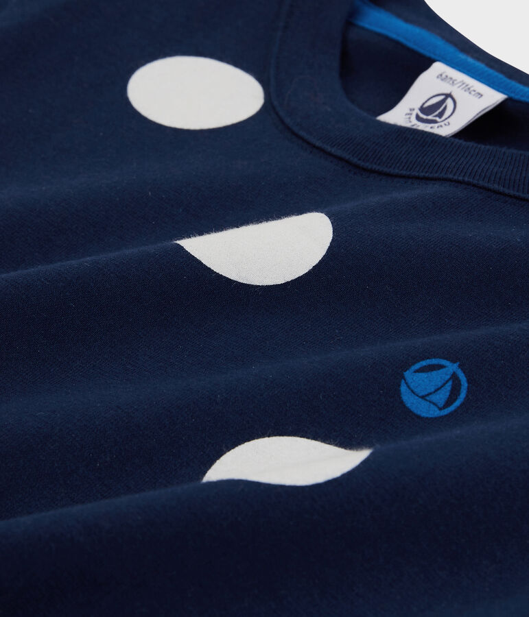 Kurz&auml;rmeliges T-Shirt aus Baumwolle f&uuml;r Jungen blau/weiss