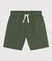Kinder-Shorts aus Baumwoll-Twill und Leinen grün CROCO