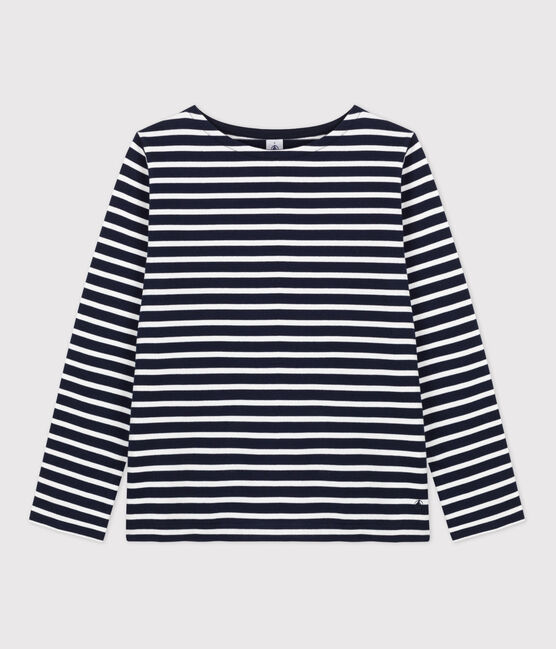 Streifenshirt aus Baumwolle für Damen blau SMOKING/weiss MARSHMALLOW